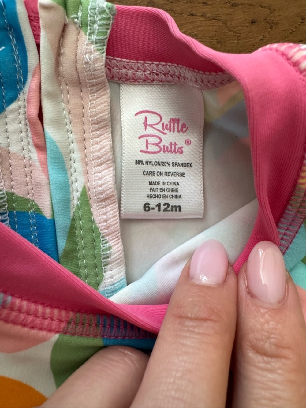 RuffleButts + RuggedButts - Baby Girls Tropical Long Sleeve One Piece Rash Guard - Picture 7 of 7